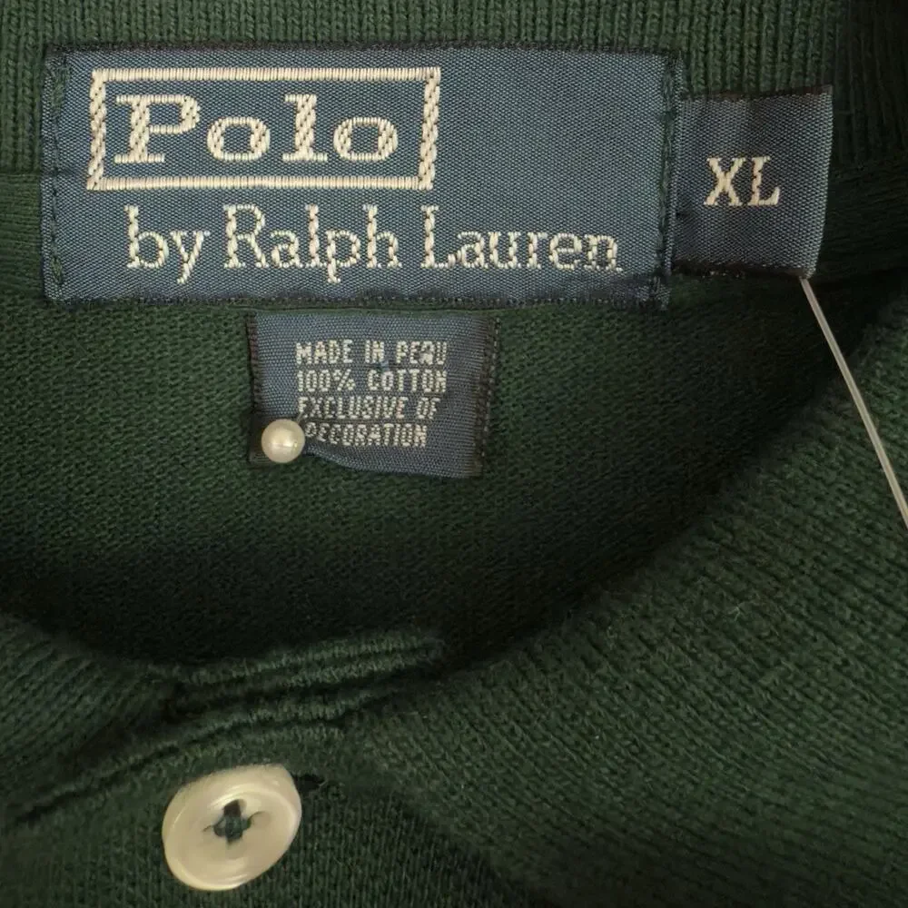Polo Ralph Lauren Polo Shirt Mens XL Green Cotton Pony Logo Classic NWT